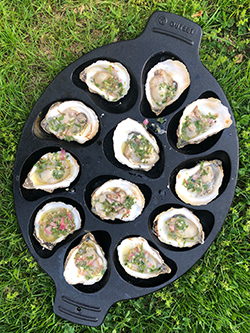 Herb Butter Grilled Peconic Gold Oysters