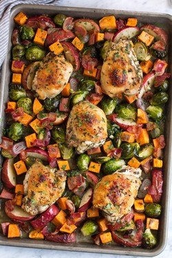 Roasted Chicken & Veggies, credit: Cooking Classy